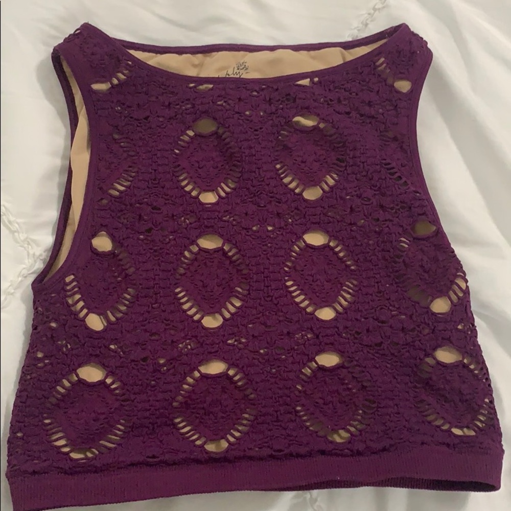 Free People Purple Crop Top